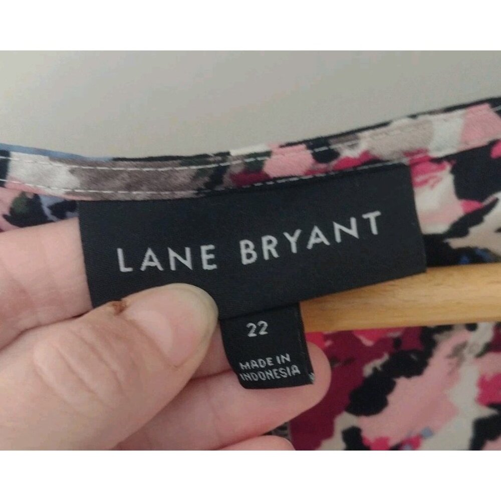 Lane Bryant Colorful Abstract Ruffle Blouse - Picture 5 of 10